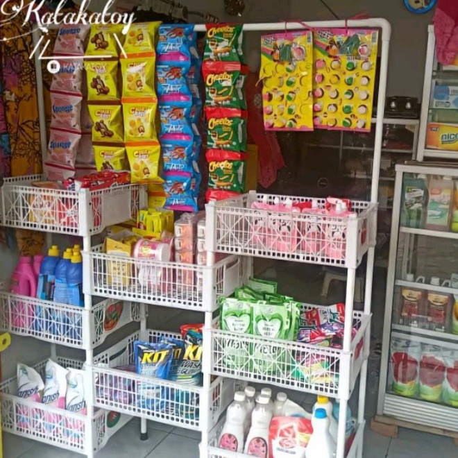 Rak Warung Ciki Jajanan / Keranjang Susun Warung