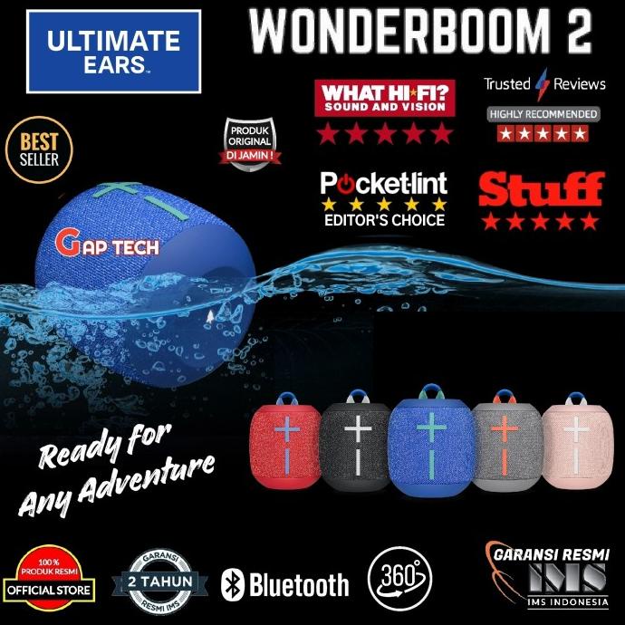 UE Wonderboom 2 Speaker Bluetooth Tahan Air IP67 dengan Suara Outdoor Boost