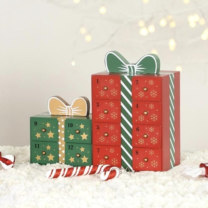 

New Sale Lemari Kado Natal Pita Merah Hijau Dekor Christmas Gift Pajangan Tc306 Limited Edition