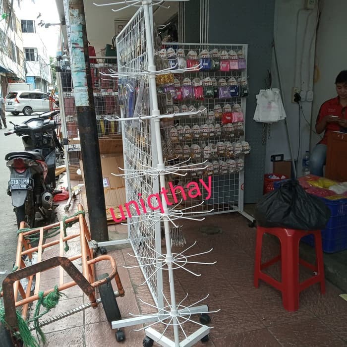 RAK MATAHARI GANTUNGAN KALUNG, GELANG, MACAM2 AKSESORIS 7 SUSUN