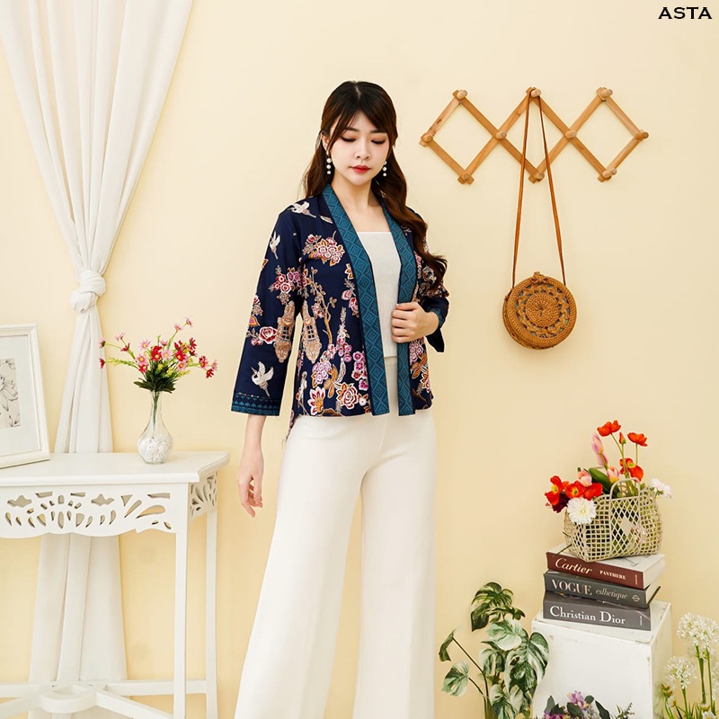 Asta Outer Blazer Batik Wanita Outer Batik Rompi Wanita
