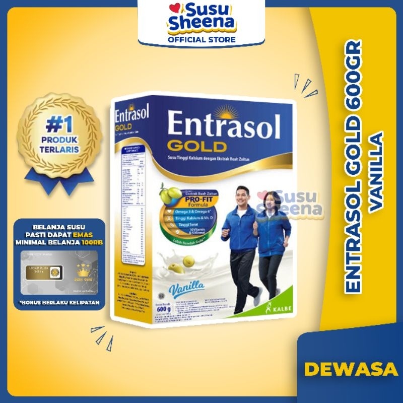 

Cuci Gudang Entrasol Gold 600 Gram Vanilla Chocolate Dewasa Susu Nutrisi Lansia Bubuk 600Gr 580Gr