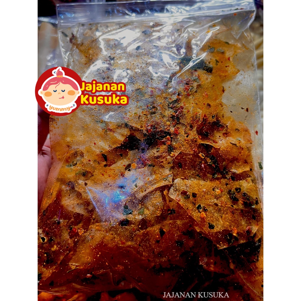 

Keripik Kaca 500Gr Pedas Daun Jeruk / Kripca Rempah