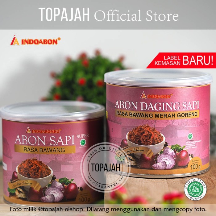 

Abon Sapi Super Bawang Merah Goreng Indoabonku 100Gr Halal