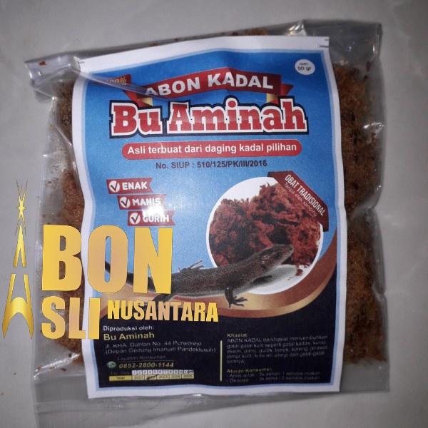 

Abon Daging Kadal Asli/ Abon Kadal Ibu Aminah Original 50Gr Murah