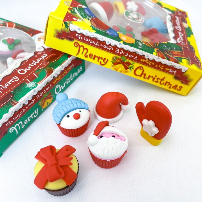 

PENGHAPUS NATAL KARAKTER LUCU IMUT MODEL UNIK 1 SET DAPAT 5 PCS - Random Limited Stock