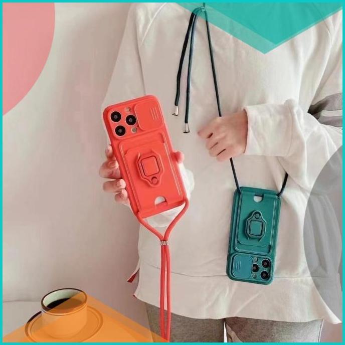 Soft Case Pelindung Kamera Dengan Tali Lanyard Samsung A22 4g M22 M32