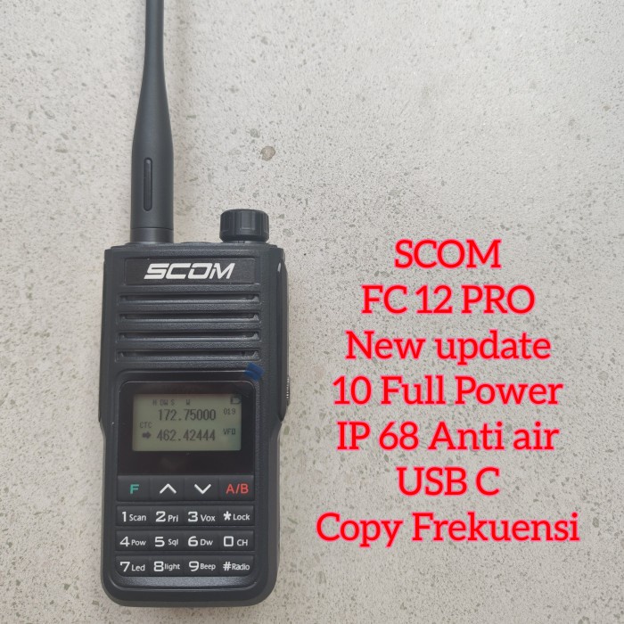 Ht Scom FC12 Pro 10 watt IP68 USB C charging handy talky handy talkie