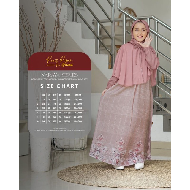 Baju Gamis Anak Sarimbit Keke Terbaru Naraya Series