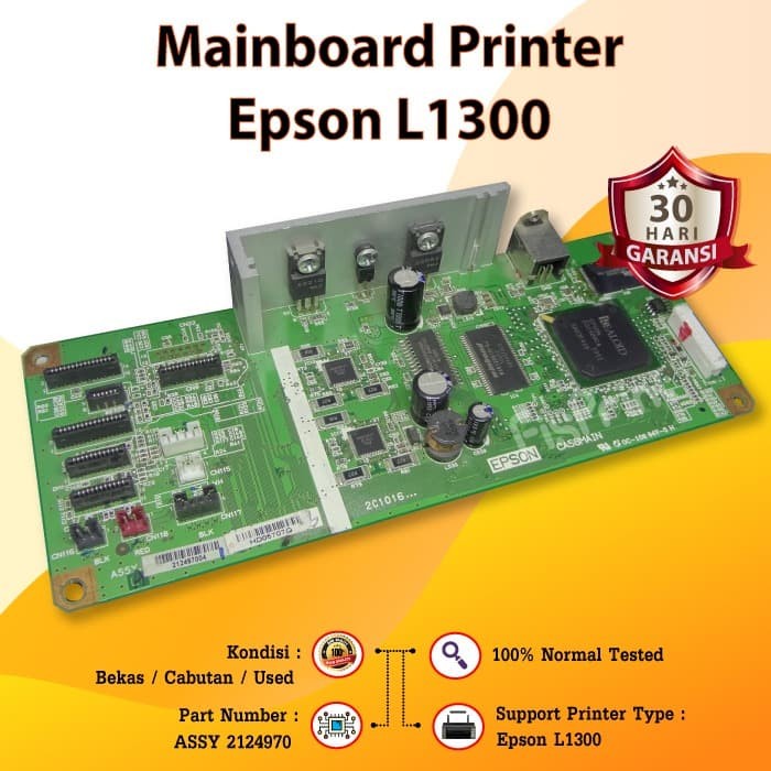 Logic Board Printer Epson L1300, Mainboard L-1300 Bekas Like New Star