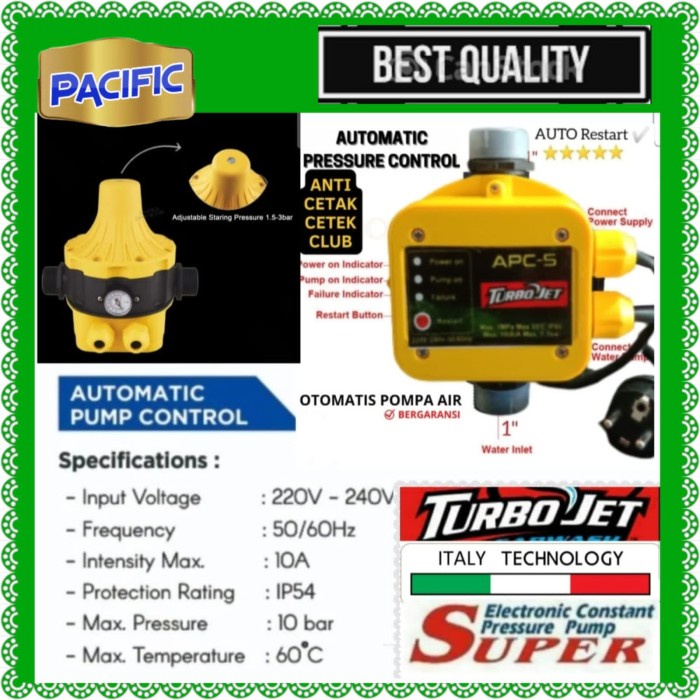 Pressure Switch Control York 05 Otomatis Pompa Air Dorong San Ei Pc 3