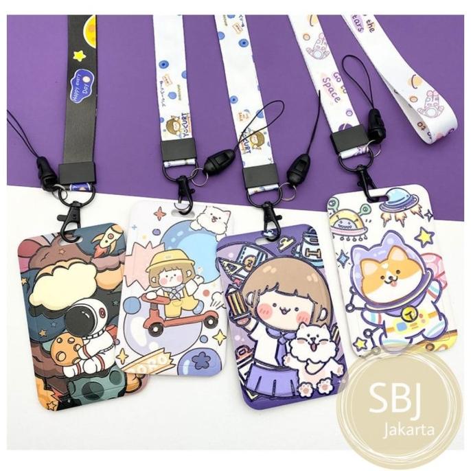 

Tempat kartu ID card holder / Tag holder / name tag ada tali lanyard
