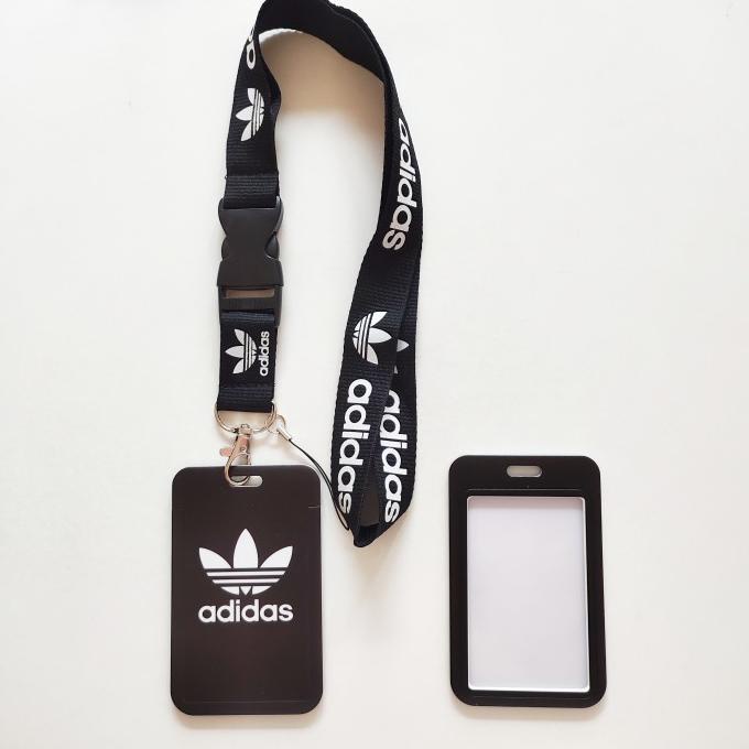 

ID Card Holder Name Tag Lanyard / Kalung Kartu Black Flower Adidas