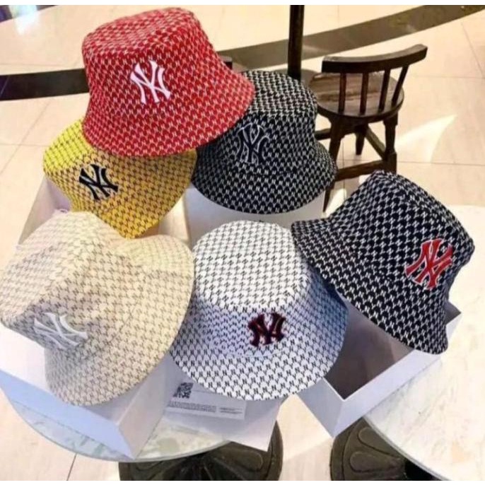 Gratis Ongkir Topi Bucket Hat Distro Pria Dan Wanita Dewasa Logo Ny Original