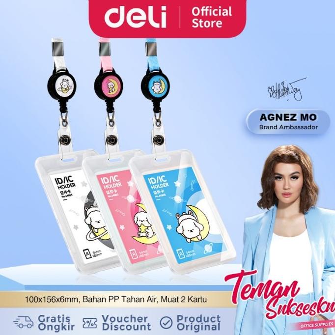 

ID Card Holder / Case Yoyo Deli Retractable Name Tag (Dapat Ditarik)