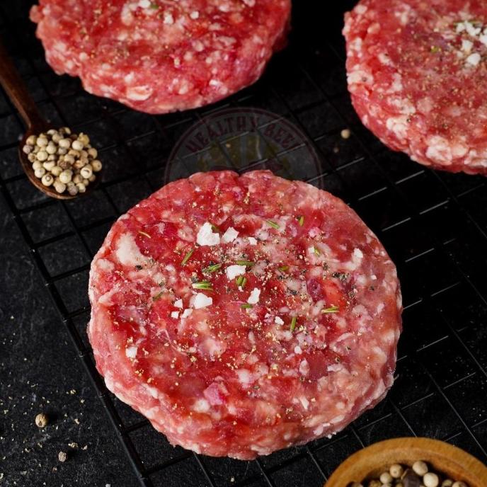 

HEALTHY BEEF - BURGER PATTY DAGING SAPI AUSTRALIA 600GR #GRATISONGKIR TESSAANDRI