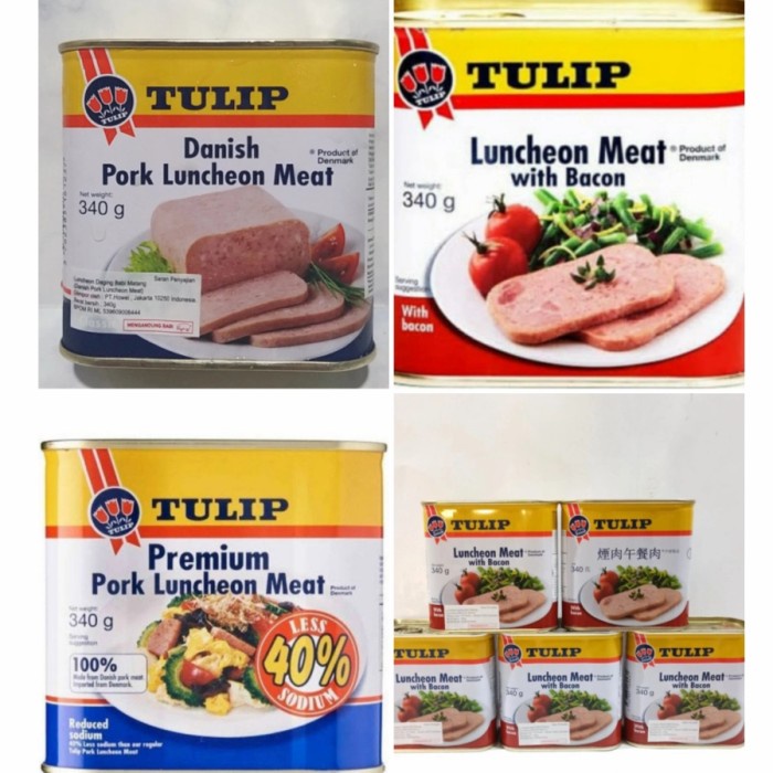 

Tulip Luncheon Meat 340g / Daging Kornet B2 Kaleng / Daging Matang B2