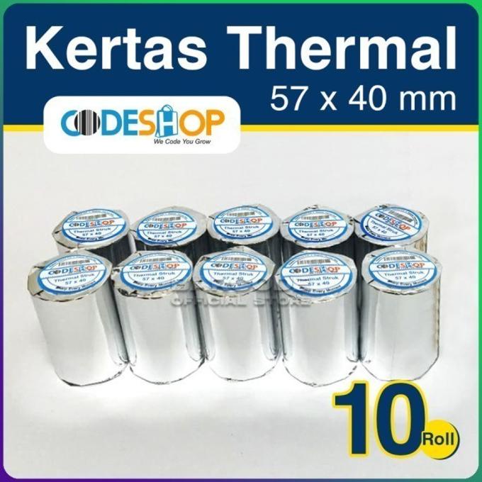 

Paket Printer Kasir Codeshop CBT-58i + 10 Roll Kertas Thermal 57x40 mm