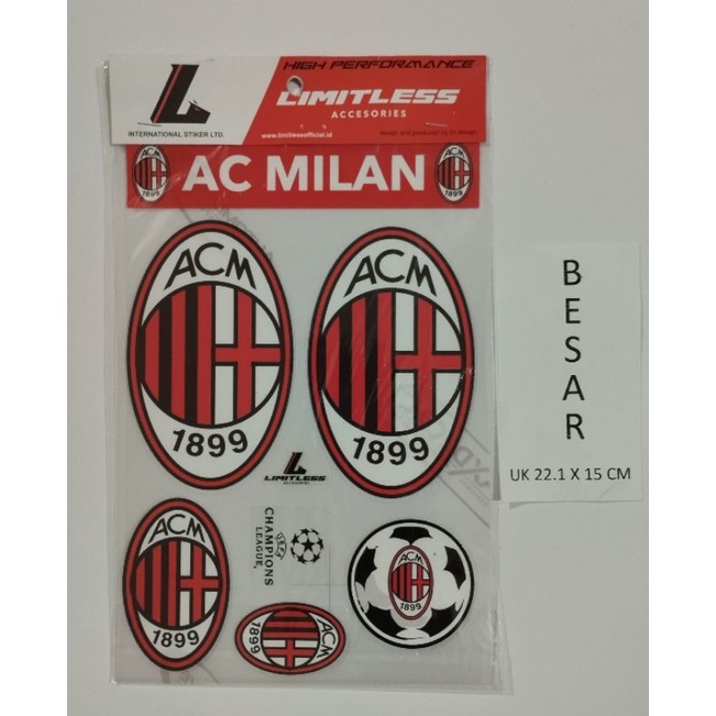 

stiker super clear bola milan