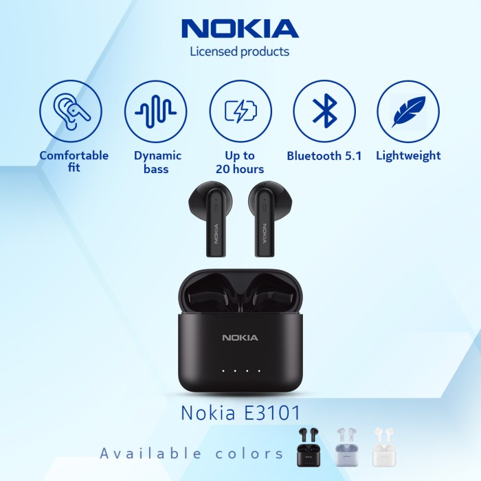 Ready Nokia Essential True Wireless Earphones TWS E3101 - Black