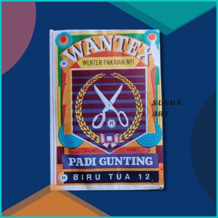 WANTEX BIRU TUA 12 Wenter Padi Gunting Pewarna Kain Pakaian NAVY 16nov