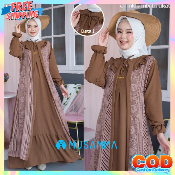 Gamis Terbaru 2024 Premium Bj Gammis Lebaran Buju Games Kekinian Termurah Baju Gmi Gamiss Polos Eleg