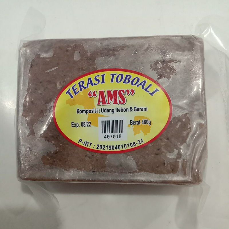 

Terasi Toboali Cap Ams 500 Gram / Terasi Bangka / Terasi Udang / Terasi Bangka