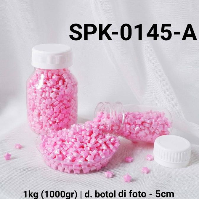 

Baru SPK-0145-A Sprinkles sprinkle sprinkel 1kg 1 kg kilo bintang star pink