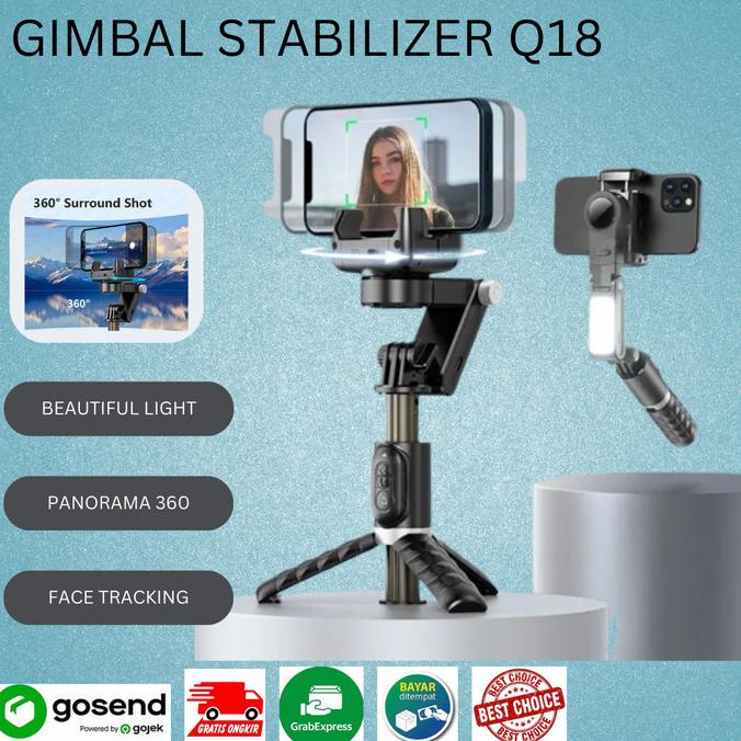 Q18 Gimbal Stabilizer Handphone Gimbal Hp Stabilizer Hp Bluetooth