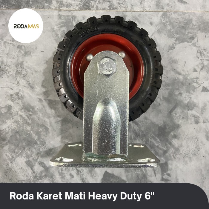 Roda Karet Mati Heavy Duty / Roda Karet Kembang 6" ( Mati )