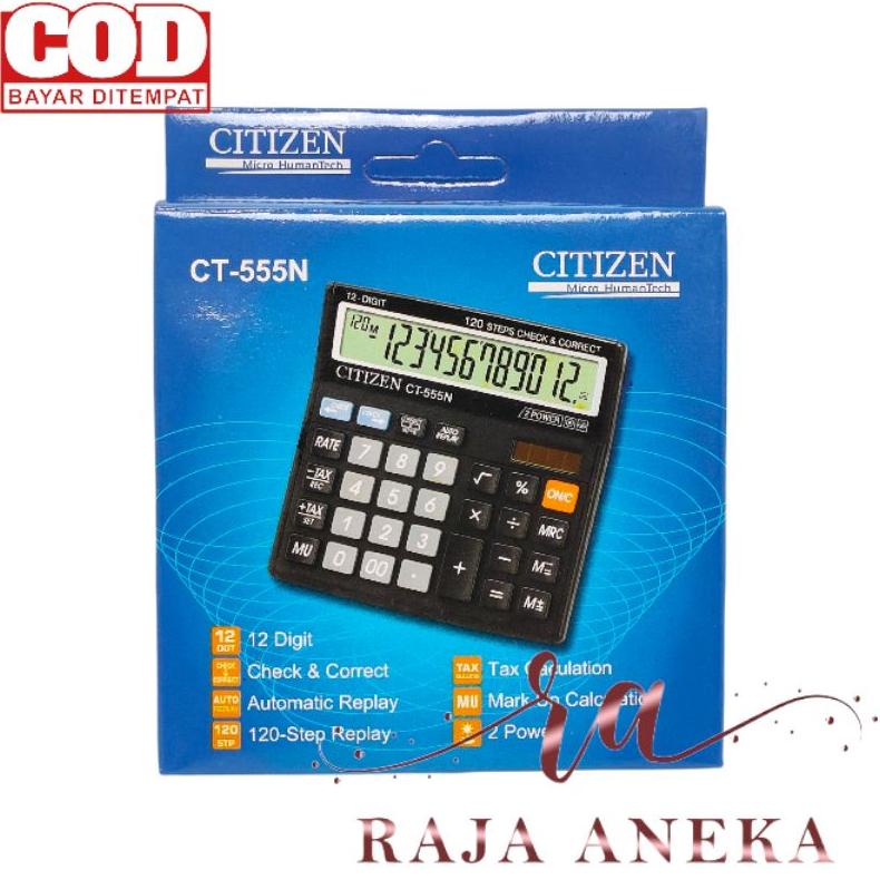 

TERLARIS Kalkulator Citizen CT-555N MEJA DAGANG COMPACT 12 DIGIT AWET BERKUALITAS CHECK CEK ULANG ct 555 SALE