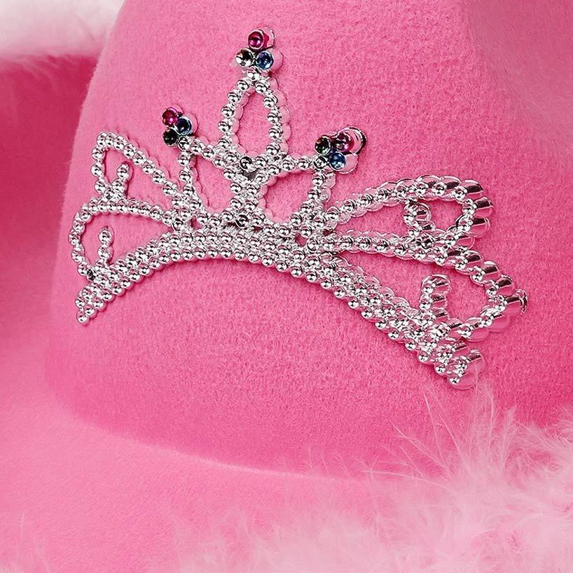 ORI TOPI COWGIRL HAT COWBOY TOPI PINK BLINKING CROWN FEDORA TOPI AESTHETIC FULL DISCOUNT