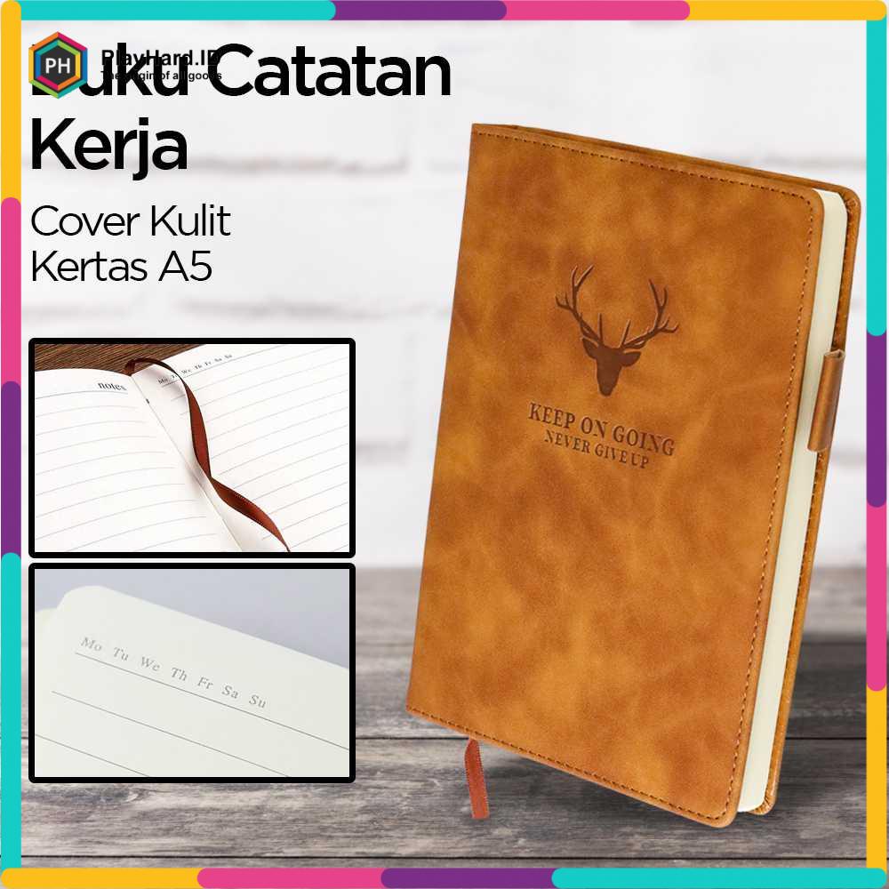 

Buku Catatan Harian Notebook Diary Cover Kulit 180 Lembar A5 - Coklat