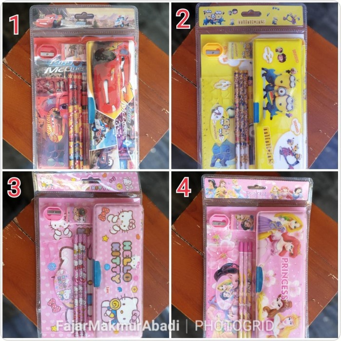 

SALE Study Set Karakter / Alat Tulis Set / D035 Termurah