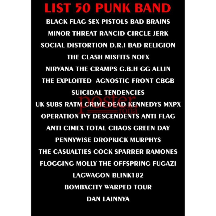 

SALE Promo 50 PCS POSTER PUNK ROCK BAND OLD SCHOOL VINTAGE A5 / A4 - HVS / Termurah