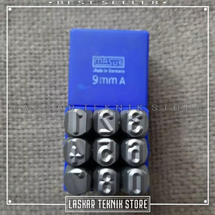 

SALE MASUS Alat Ketok Angka set (0-9) size 9 mm Termurah