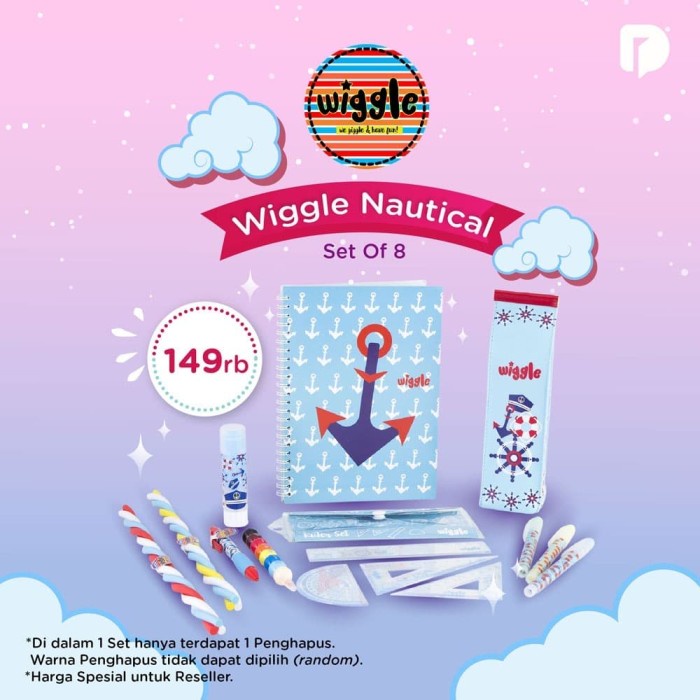 

SALE Wiggle Nautical Set / Paket Alat Tulis Anak Gambar Pelaut Termurah