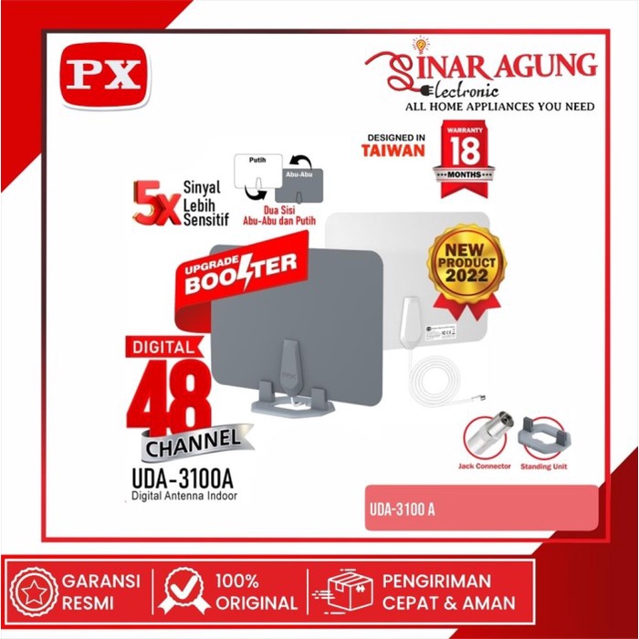 ANTENA DIGITAL PX UDA3100 A / PX UDA 3100 BOOSTER INDOOR 100% ORI