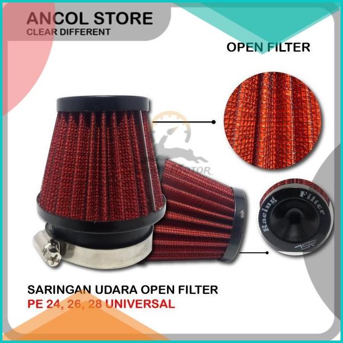 PE24 Open Filter Udara TDR Karburator PE 24 Saringan Stainless KNN K&N