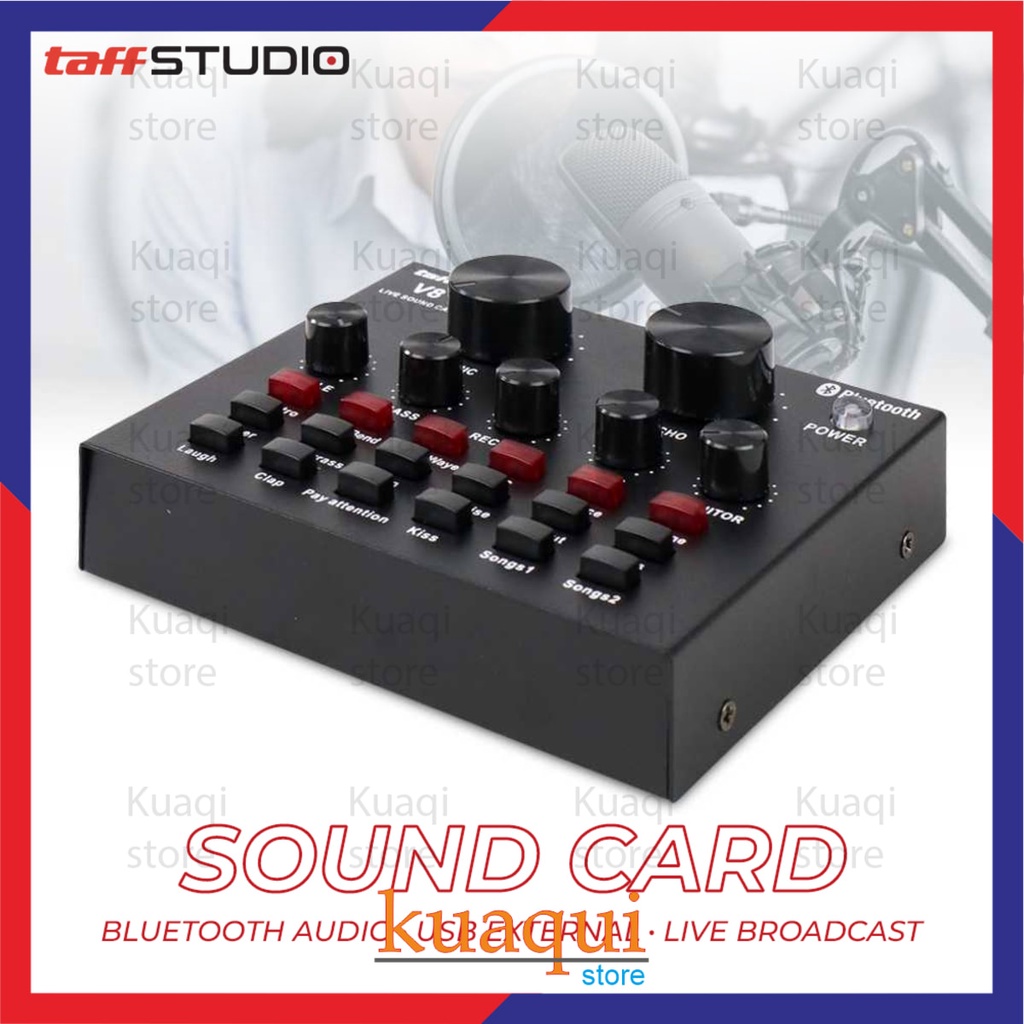 Sound Card V8 V8S V8 Plus Pro Bluetooth Audio Mixer USB External Soundcard Live Broadcast