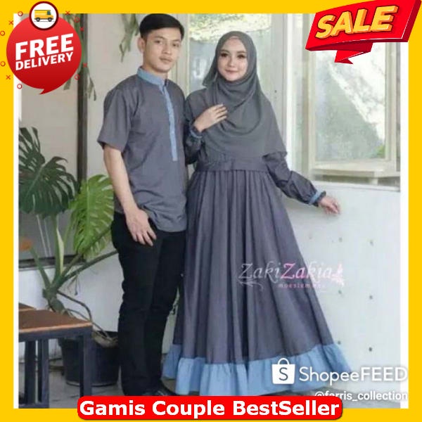 Bsju Muslim Cewe Dewasa Koko Pria Import Gamis Capelan Suami Istri Gami Kouple Pasutri Murah Premium