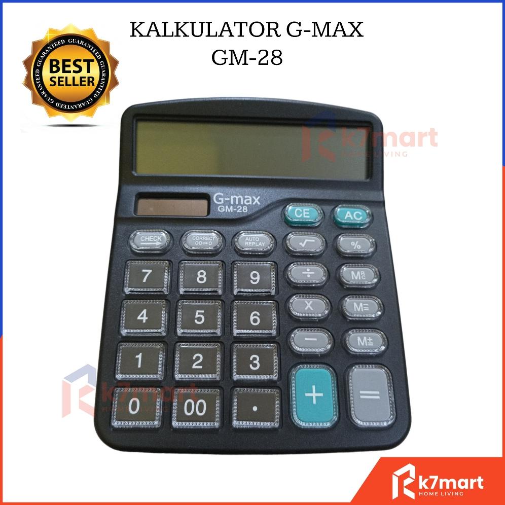 

K7MART KALKULATOR 12 DIGIT G-MAX GM-28 / KALKULATOR DESKTOP MEJA KANTOR DAGANG MODEL MODEL CITIZEN / CALCULATOR CHECK DUAL 2 POWER / KALKULATOR HITUNG