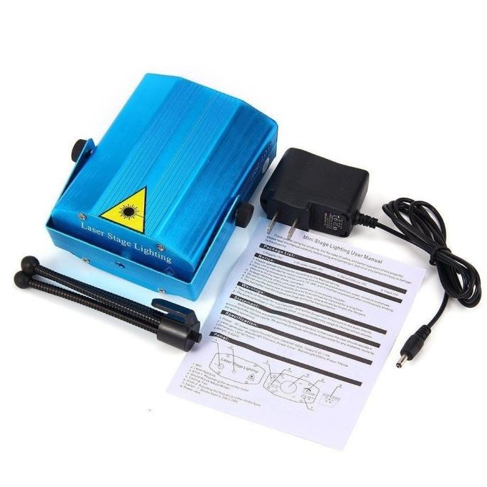 Mini Laser Stage Lighting Proyektor Lampu Disco Ruangan Sensor Musik