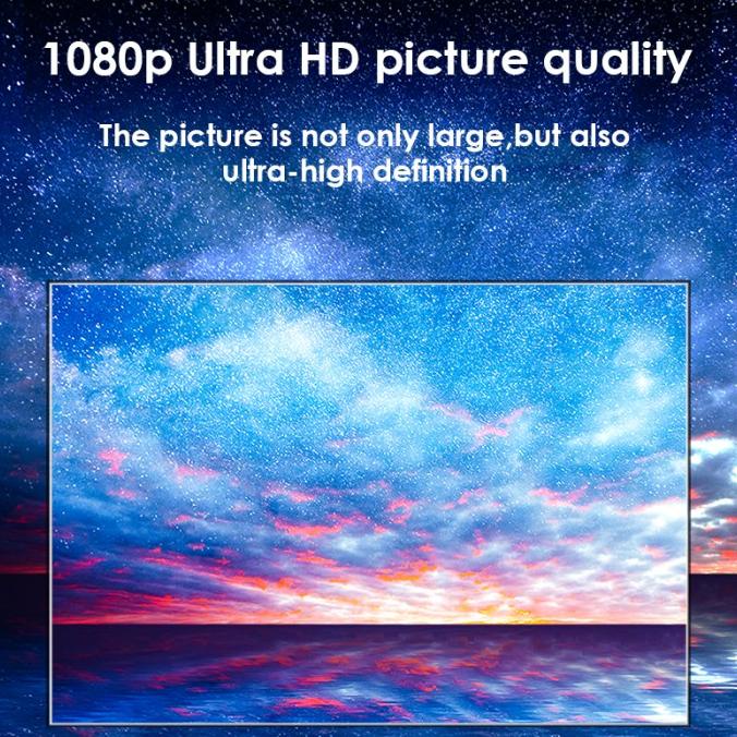 Deli Aoka Proyektor Mini Projector 3000 Lumens 1080p HD VS6002