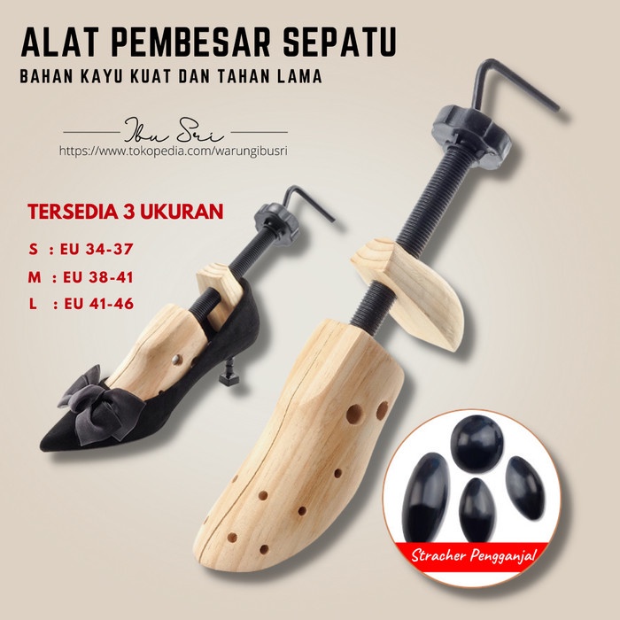 ORIGINAL SHOES STRETCHER ALAT PEMBESAR UKURAN SEPATU BAHAN KAYU
