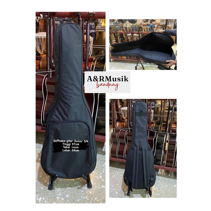 Softcase Tas Gitar Busa Tebal Akustik Junior 3/4 Semi Hardcase Gitar