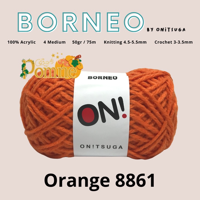 

Terbaru Benang Rajut Onitsuga Borneo Orange 8861 (Oranye) Promo Terlaris
