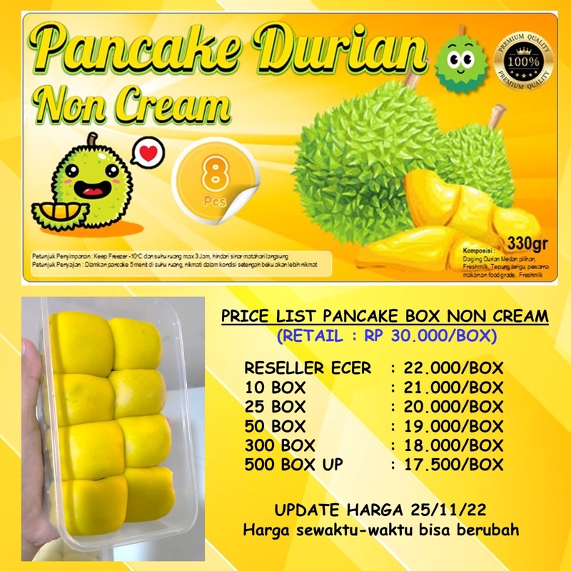 

Pancake Durian Non Cream Box Isi 8 New