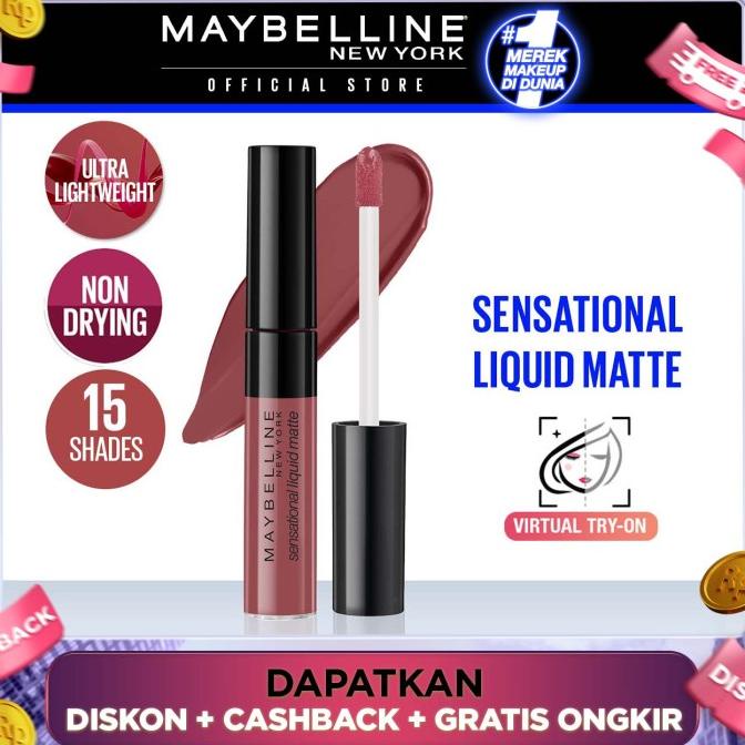 Lipstik Maybelline Sensational Liquid Matte Lipstick Original