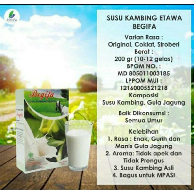 

Jual Susu Kambing Etawa Begifa Bubuk Organik Original murah